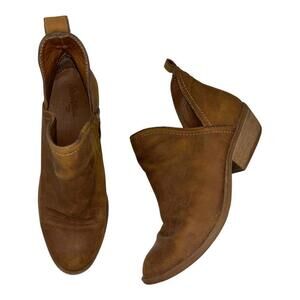 Faux Leather Tan Booties Size 6.5